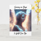 Einen Engel senden, um über dich zu wachen Karte (Gelbe Blume)