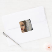 Einen Engel senden, um über dich zu wachen Quadratischer Aufkleber (Umschlag)