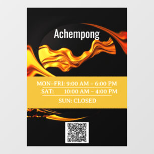 Einen ersten Eindruck machen: Achempong Gold Wave Fensteraufkleber