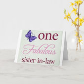 ***EINEN FABULOUS SISTER IN LAW*** GEBURTSTAG SPAS KARTE (Gelbe Blume)