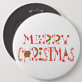 Einen farbenfrohen, schönen Weihnachtsfeiertag mit Button (Vorne & Hinten)