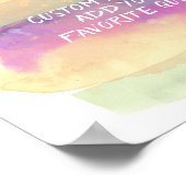 einen farbigen Hintergrund mit Wasserfarben hinzuf Poster (Ecke)