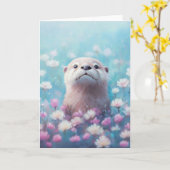 Einen Flüchtige Blick durch das Feld Blume anlegen Karte (Gelbe Blume)