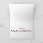 Einen Freund haben Dankeskarte (Innenseite)