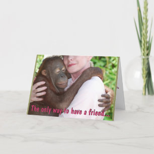 Einen Freund haben Dankeskarte