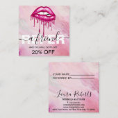 Einen Freund - Moderne Glitzer Lippen Empfehlungskarte (Vorne/Hinten)