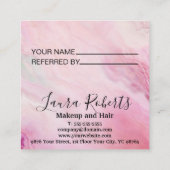 Einen Freund - Moderne Glitzer Lippen Empfehlungskarte (Rückseite)