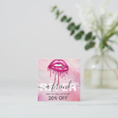 Einen Freund - Moderne Glitzer Lippen Empfehlungskarte (Stehend Vorderseite)