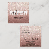 Einen Freund-Rose-Gold-Glitzer erhalten Empfehlungskarte (Vorne/Hinten)