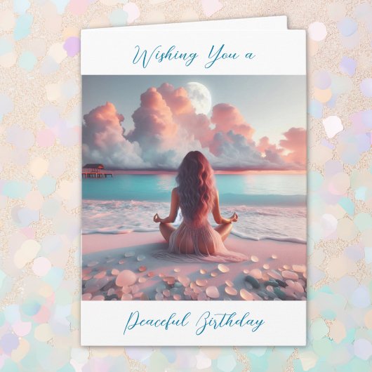 Einen Friedlichen Geburtstag voller Liebe wünschen Karte