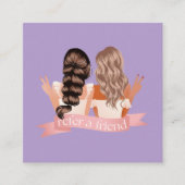 Einen Friend Makeup Artist Beauty Salon Lila Empfehlungskarte (Vorderseite)