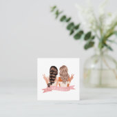 Einen Friend Makeup Artist Schönheitssalon suchen Empfehlungskarte (Stehend Vorderseite)