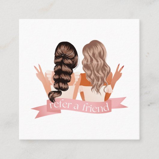 Einen Friend Makeup Artist Schönheitssalon suchen Empfehlungskarte (Vorderseite)