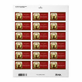 Einen frohen Weihnachts-Rentier Personalisiert Adressaufkleber (Vorne)