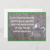 Einen Garten gegen Trump planen Postkarte (Vorne/Hinten)