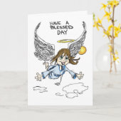 Einen gesegneten Tag! Freundschaftskarte Karte (Gelbe Blume)