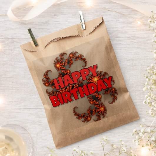 Einen gesegneten Tag. Happy Birthday Geschenktütchen (Ausgeschnitten)