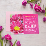 Einen gesegneten und schönen Geburtstag wünschen Karte<br><div class="desc">Mit dieser einzigartigen Visitenkarte mit der Meldung "To my SWEET FRIEND: Wünscht Euch einen gesegneten & SCHÖNEN Geburtstag" erscheint das Design mit einer wunderschönen rosa und gelben Blume über links und Aquarelltextur sowie Blume, Schmetterling und Herzakzente. Inside top hat eine butterly und Caption, "God Bless You" in elegantem kalligraphischen Stil...</div>
