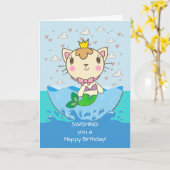 Einen glücklichen Geburtstag vergeuden Merkitten P Karte (Gelbe Blume)