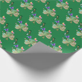 "Einen glücklichen St. Patrick's Day" Leprechaun Geschenkpapier (Ecke)