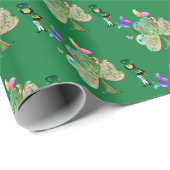 "Einen glücklichen St. Patrick's Day" Leprechaun Geschenkpapier (Rolleneckpunkt)