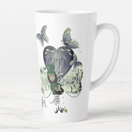 "Einen glücklichen St. Patrick's Day" Leprechaun L Milchtasse (Rechts)