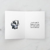 Einen glücklichen Tag wünschen | Niedlich Badger Karte (Innenseite)