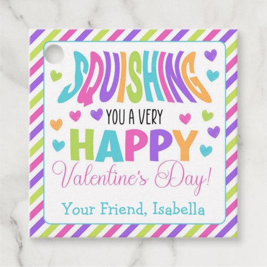 Einen glücklichen Valentinstag Geschenkanhänger (Vorderseite)