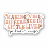 Einen großen Unterschied in kleinen Lebewesen mach Aufkleber (Vorderseite)