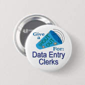 Einen Gruß an Datenerfassungskräfte Button (Vorne & Hinten)