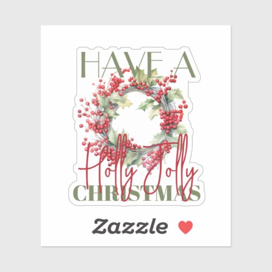 Einen heiligen Jolly-Weihnachtskranz haben Aufkleber (Blatt)