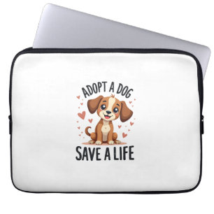 Einen Hund Adoptieren Ein Leben Retten Vintage Süß Laptopschutzhülle