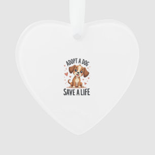 Einen Hund Adoptieren Ein Leben Retten Vintage Süß Ornament