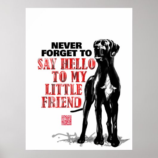 Einen Hund Great Dane adoptieren Poster (Vorne)