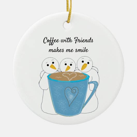 Einen Kaffee mit freundlichen Keramiken schmucken Keramik Ornament (Vorne)