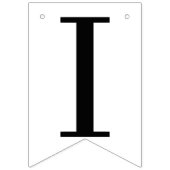 EINEN KNOTEN: KUSTOM-DATUM Schwarz-Weiß-Hochzeit Wimpelkette (Dritte Fahne)