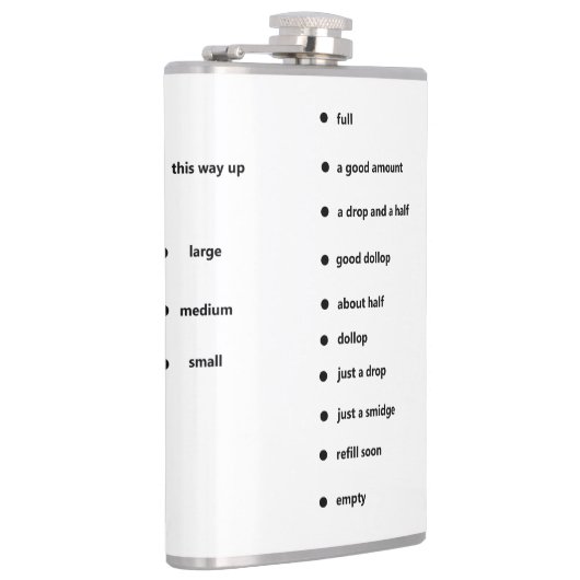 einen Kolben mit lustigen Messmarken Flachmann (Rechts)