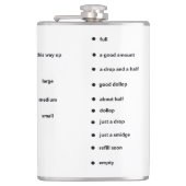 einen Kolben mit lustigen Messmarken Flachmann (Vorderseite)