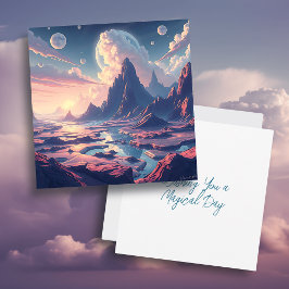 Einen magischen Tag wünschen | Kunst Karte