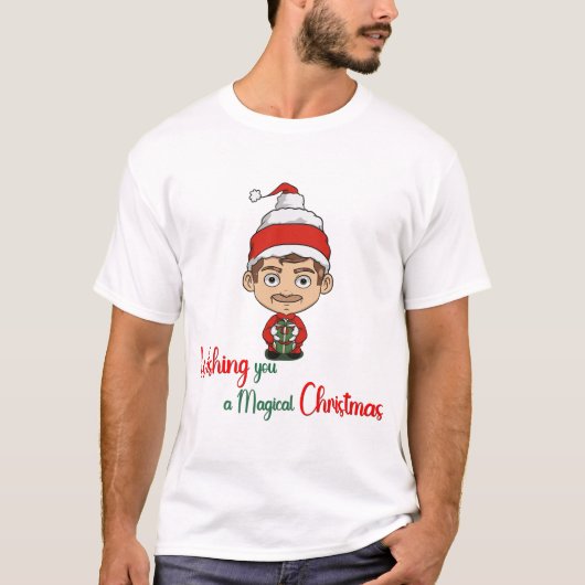 Einen magischen Weihnachtsmann wünschen T-Shirt (Vorderseite)