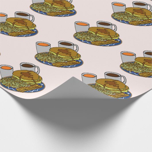 Einen Monat besseres Frühstück - Pfannkuchen Geschenkpapier (Ecke)