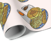 Einen Monat besseres Frühstück - Pfannkuchen Geschenkpapier (Rolleneckpunkt)