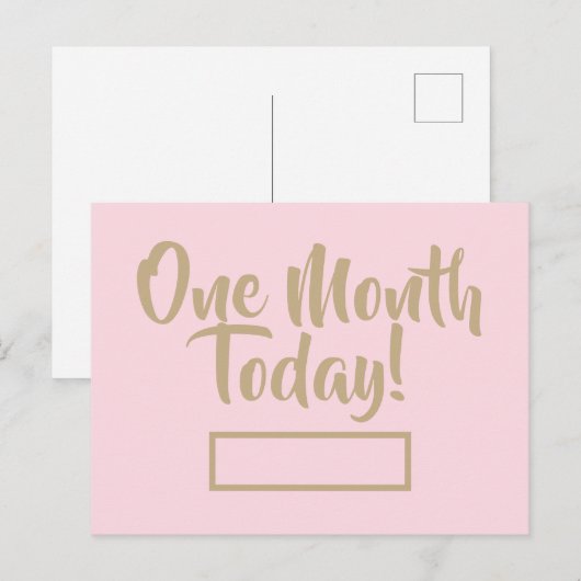 Einen Monat heute Postkarte (Vorne/Hinten)