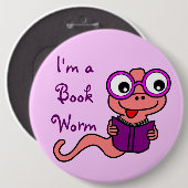 Einen Monat lesen: Ich bin ein Buch-Wurm Button (Vorne & Hinten)