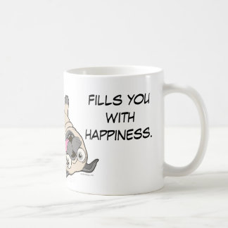 Einen Mops aufpassend, seien Sie ein Mops-Füllen Kaffeetasse
