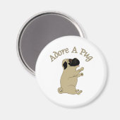 einen Mops bewundern Magnet (Vorderseite/Rückseite)