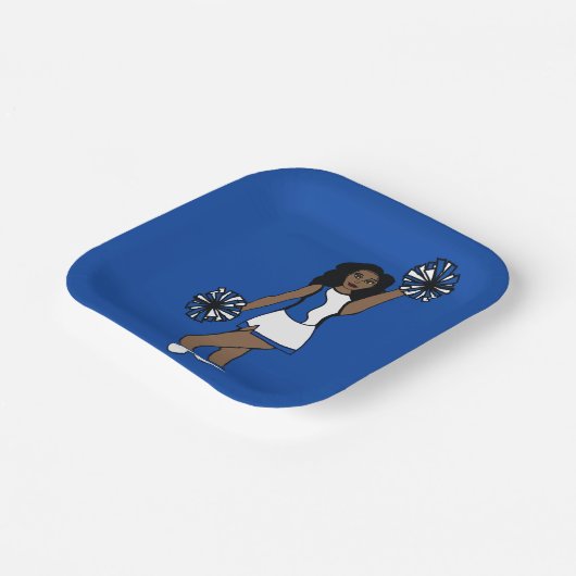 Einen Namen Cheerleader Paper Plate #1 hinzufügen Pappteller (Gewinkelt)