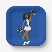 Einen Namen Cheerleader Paper Plate #1 hinzufügen Pappteller (Vorderseite)