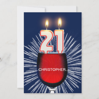Einen Namen hinzufügen, 21. Geburtstag Party Einla Einladung