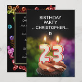 Einen Namen hinzufügen, Einladung zum 23. Geburtst (Vorne/Hinten)